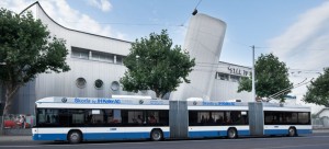 Troleibusas Hess lighTram3, talpinantis 200 keleivių (Gamintojo nuotr.)
