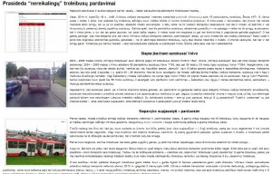 Žiniasklaida - apie troleibusų aukcioną