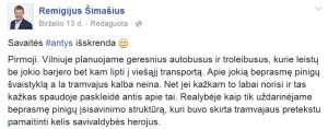 2015-06-13 R.Šimašiaus komentaras Facebook'e