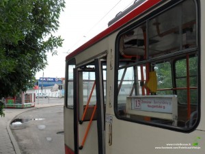 13 maršruto troleibusas Naugarduko žiede
